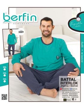 Pijama Barbat Berfin Interlok Battal 3009 ENGROS