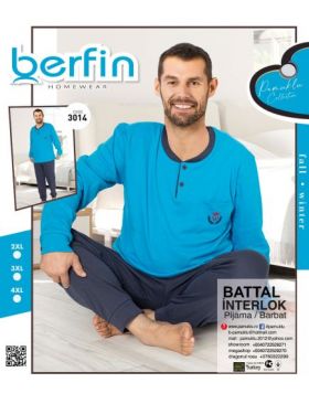 Pijama Barbat Berfin Interlok Battal 3014 ENGROS