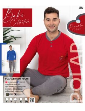 Pijama Barbati Baki Polar 307 ROSU Engros