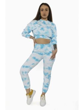 Trening Engros pentru femei, PlayBoy, vatuit, model light blue tie dye