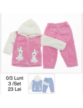 Compleu cocolino Engros pentru bebelusi, 2 piese, cu model