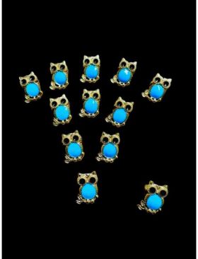 Set 12 Brose mici 3.5cm, Bufnita Inteleapta, model 2024, en-gros