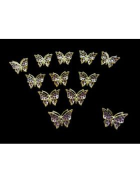 Set 12 Brose mici 3.5cm, Fluturas, model 2024, en-gros