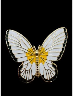 Brosa Martisor marime mare, Fluturas Gingas, editie 2024, 6×5cm, en-gros