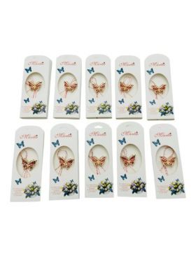 Set 20 Brose Martisor, ambalaj specific, Fluturas Rosu, model 2024, 14×5cm, en-gros