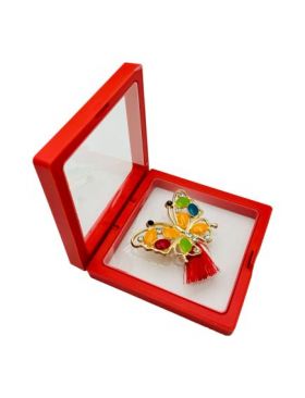 Brosa Martisor En-gros, Fluture Dragalas in cutie cu expunere 3D, 8.5×8.5×2cm