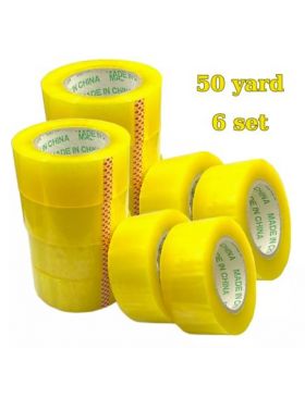 Set 6 buc scoci transparent engros, bandă adeziva 50 yard (45m)