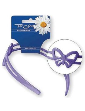 Cordeluta pentru par, Top Choice, cu fluturas mov TC27185 Engros