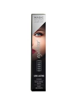 Eyeliner Double, Magic Studio, cu un varf ingust, de precizie, si un varf lat, pentru efect dramatic Engros