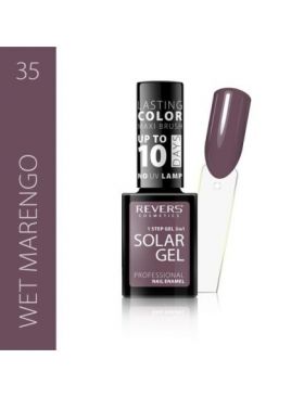 Lac de unghii Solar Gel, Revers, 12 ml, maro, nr 35, wet marengo Engros