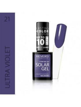 Lac de unghii Solar Gel, Revers, 12 ml, mov , nr 21, ultra violet Engros