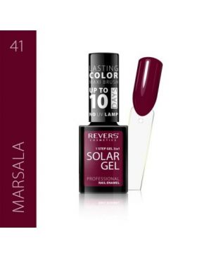 Lac de unghii Solar Gel, Revers, 12 ml, rosu inchis, nr 41, marsala Engros