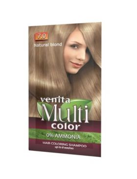 Sampon Colorant si Nuantator, Multicolor, Venita, 7.0 Natural Blond, 40g Engros