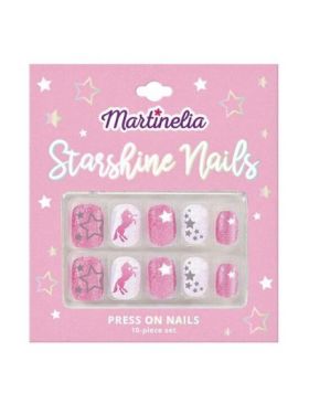 Set 10 unghii false Starshine Nails, cu adeziv Press-On, pentru fetite, Martinelia Engros