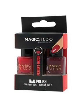 Set 2 bucati Lac de unghii Duo Perfect Match, 3 Intense Redis, 10 ml, Magic Studio Engros