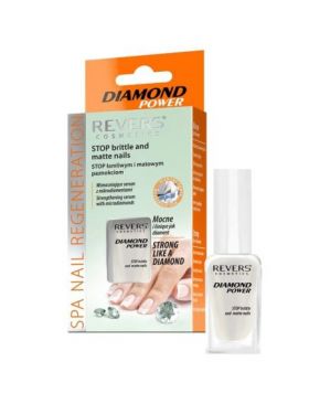 Top coat pentru lac de unghii Diamond Power, Revers, ser pentru intarire cu micro diamante, 10ml Engros