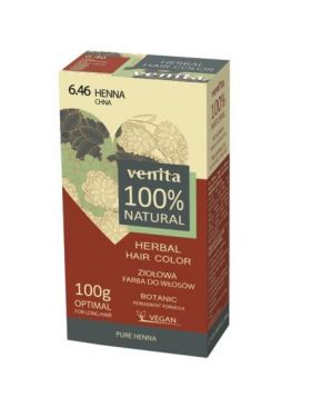 Vopsea de par bio, Nr. 6.46, Henna, 100% Natural, 100g Engros