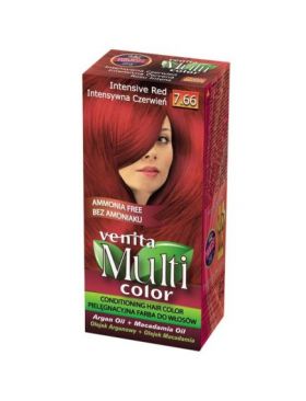 Vopsea de par fara amoniac, Multicolor, Venita, 50 ml, Nr. 7.66, Intensive Red Engros