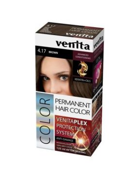 Vopsea de par permanenta, Venita Plex, 125 ml, Nr 4.17, Saten Engros