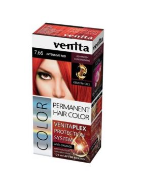 Vopsea de par permanenta, Venita Plex, 125 ml, Nr 7.66, Rosu Intens Engros