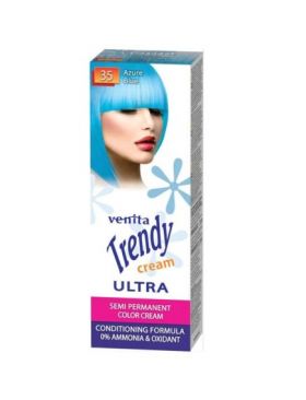 Vopsea de par semipermanenta, Trendy Cream Ultra, Venita, Nr. 35, Azure blue Engros