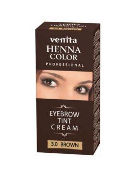 Vopsea de sprancene Crema Henna, Venita, Maro Inchis, 3.0, 15ml Engros