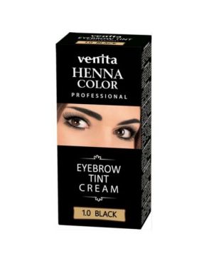 Vopsea de sprancene Crema Henna, Venita, Negru, 1.0, 15ml Engros