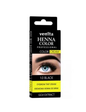 Crema henna cu extract de goji pentru vopsirea sprancenelor cu efect de lifting Venita 1.0, negru Engros