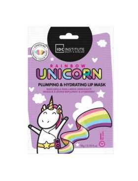 Mască pentru buze hidratantă, efect de volum, Rainbow Unicorn, Plumping Effect, IDC Institute, 90017, 10g Engros