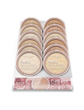 Set 12 bucati Pudra pentru fata, Compacta, Mineral Pure, Revers, 12 g Engros