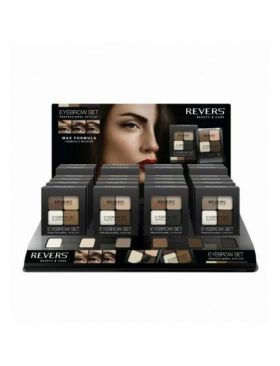 Set 24 bucati Kit fard de sprancene cu 4 culori, Professional Stylist, Revers Engros