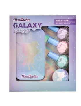 Set 4 produse de ingrijire unghii pentru copii Galaxy Dreams Nails & Tin Box Martinelia 24157 Engros