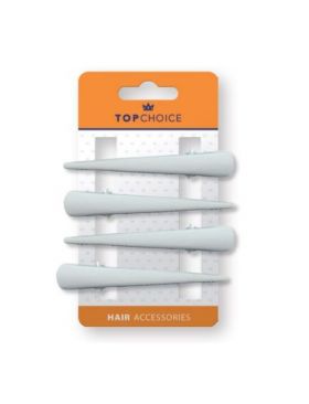 Set de 4 agrafe albe tip cioc, Top Choice 25037 Engros