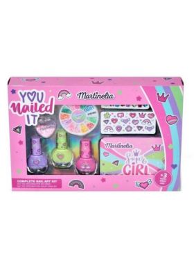 Set de unghii Super Girl Nail Art in cutie metalica Martinelia 11934, 12 ml Engros