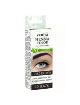 Vopsea pudra pentru sprancene Henna Venita, 01, negru, 4 g Engros