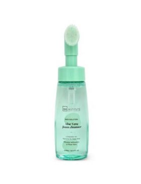 Demachiant spuma cu aloe vera si perie exfoliere IDC Institute 68113, 240 ml Engros
