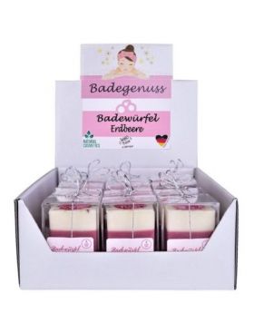 Set 12 Cuburi de baie handmade, vegan cu aroma de capsuni Accentra 5856308, 50g Engros