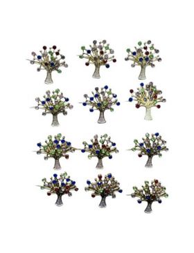 Set En-gros 12 Brose Martisor marime mica, 3.5cm, Copacul Vietii