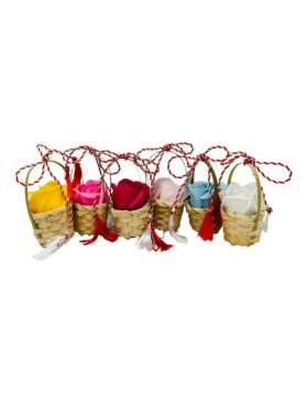 Aranjament En-gros Cosulet cu Trandafir de sapun 11.5×6cm, diverse culori