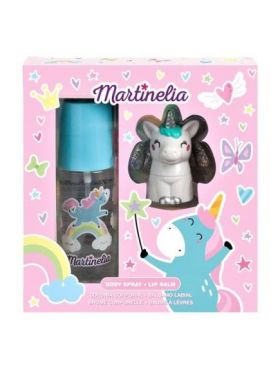 Set body mist si balsam de buze cu aroma de bezele Mr Sweet Dreams Martinelia 24185B, 103ml Engros