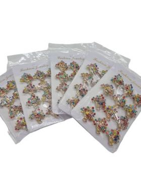 Set brose engros martisor cosulet cu flori set brose 12/buc