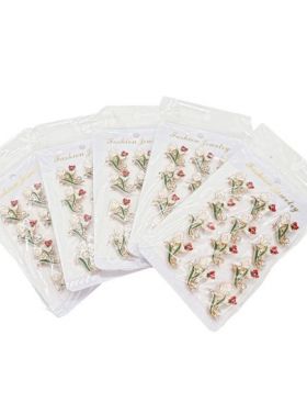 Set brose engros martisor ghiocel cu buburuza set brose 12/buc