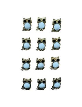Set En-gros 12 Brose Martisor marime mica, 3.5cm, Bufnita Inteleapta