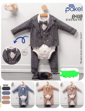 Compleu Engros pentru bebelusi, 4 piese, elegant + papion