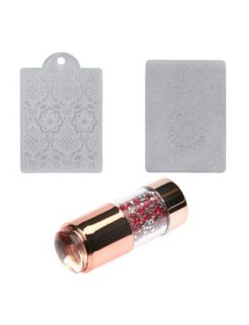 Set stampila unghii Crystal Red W7 Engros