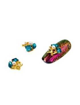 Cristale pentru unghii Turquoise Crystal Nr 76 Set 3 buc