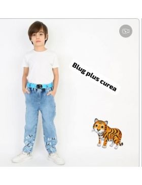 Blugi + curea, baieti, 3-7 ani, 5 la set engros