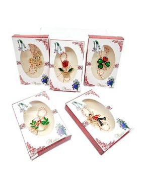 Martisor engros in cutiuta brose metal diverse 24 buc/set