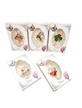 Martisor engros in cutiuta brose metal diverse 24 buc/set