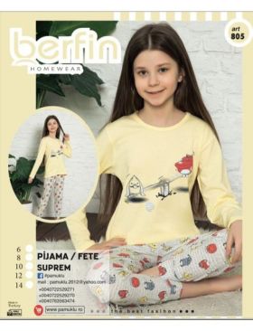 Pijama Copii Fetite Berfin 805 Engros